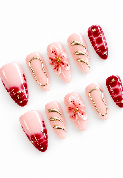 3D Floral Press on Nails
