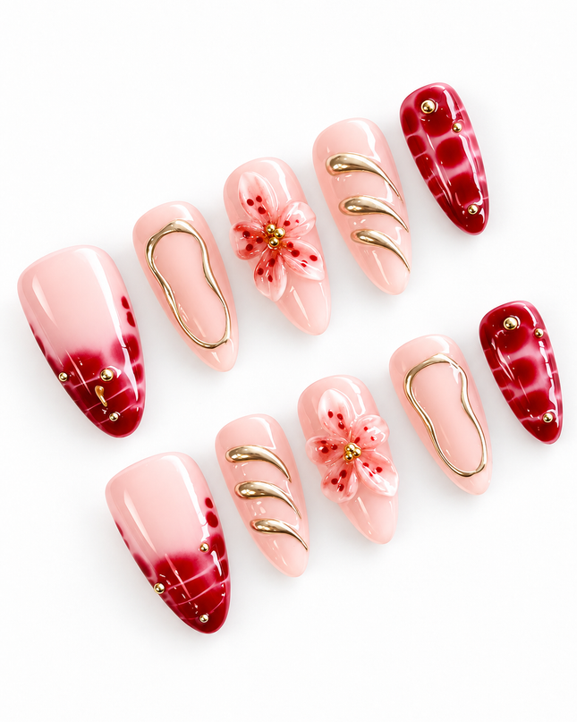 3D Floral Press on Nails