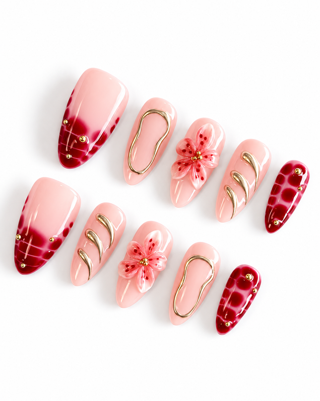3D Floral Press on Nails