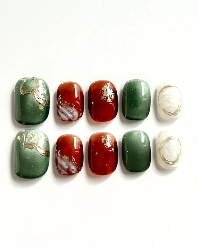 Forest Ember Press-On Nails