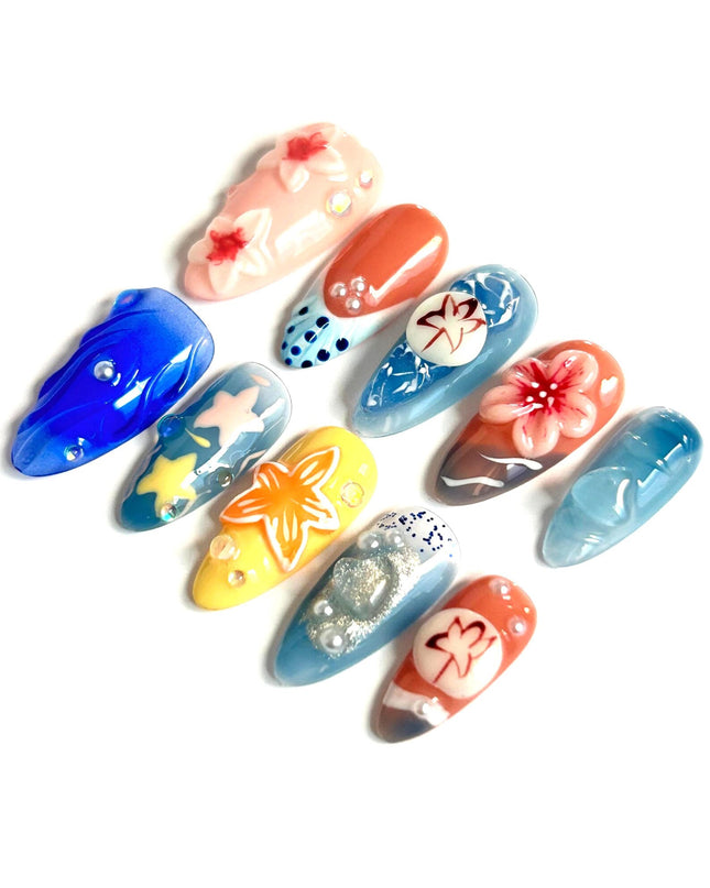 Tropical Bloom Press On Nails