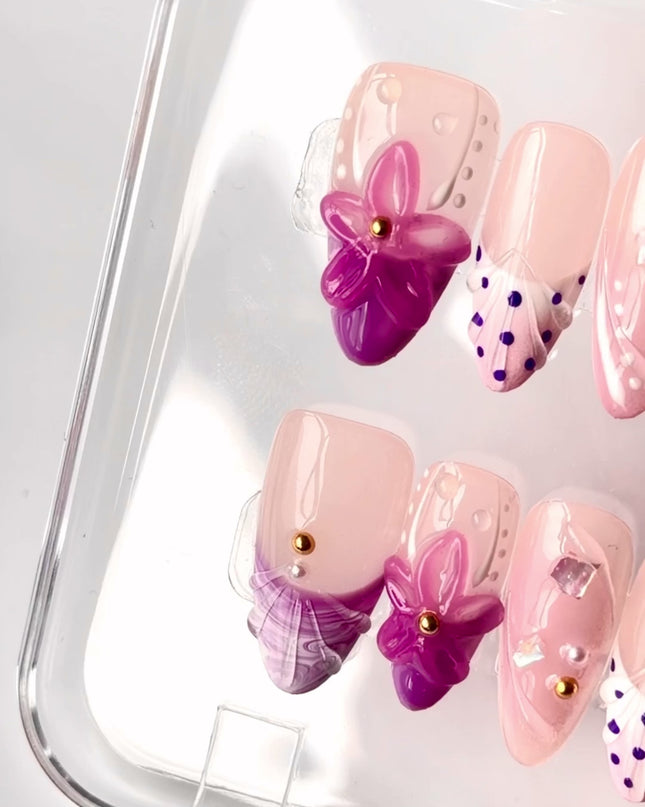 Pink Almond Press On Nails