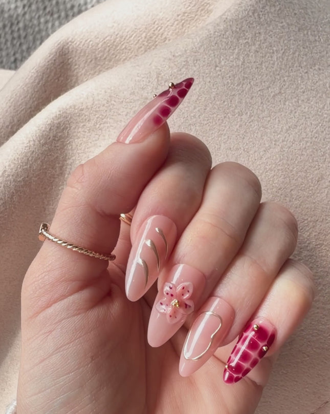 3D Floral Press on Nails
