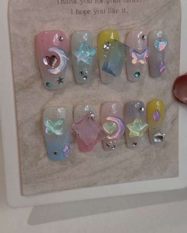 Jelly Charms Press On Nails