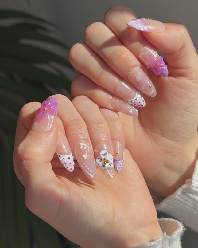 Pink Almond Press On Nails