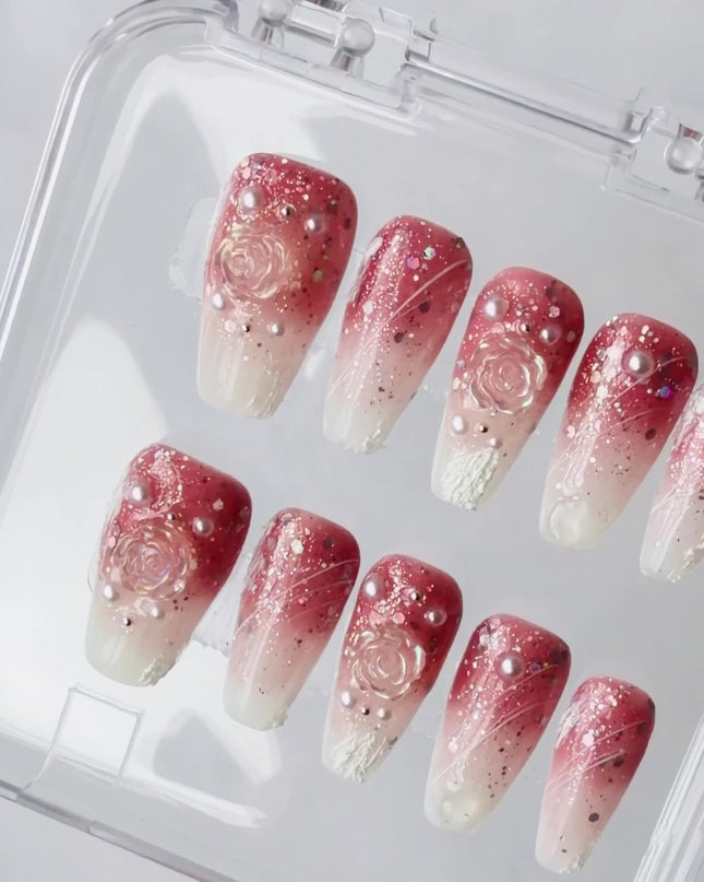 Smoky Rose Press On Nails