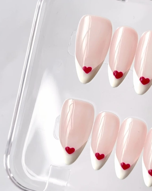 Sweetheart French Tip Press On Nails