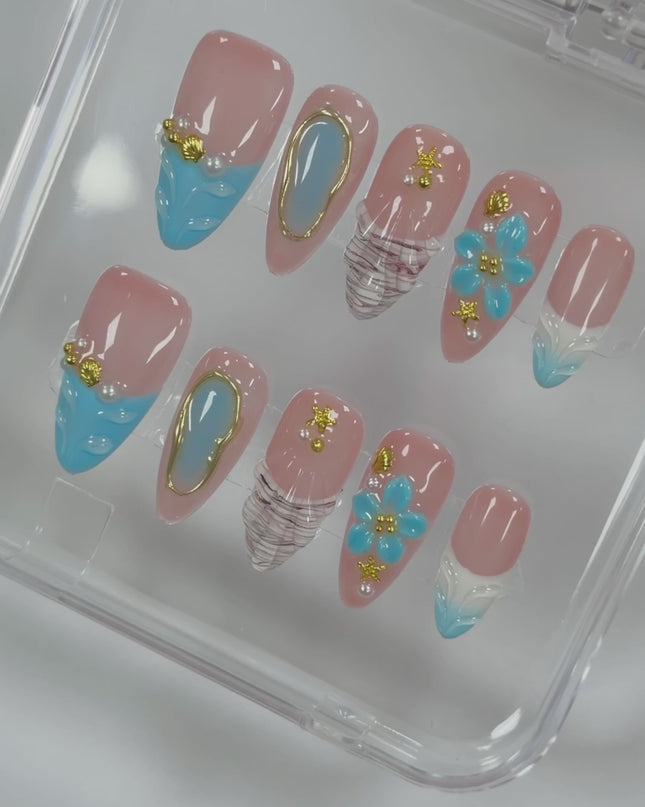 Seashell Sorbet Press On Nails