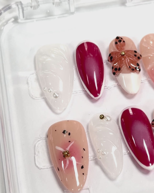 Peach Blossom Press On Nails
