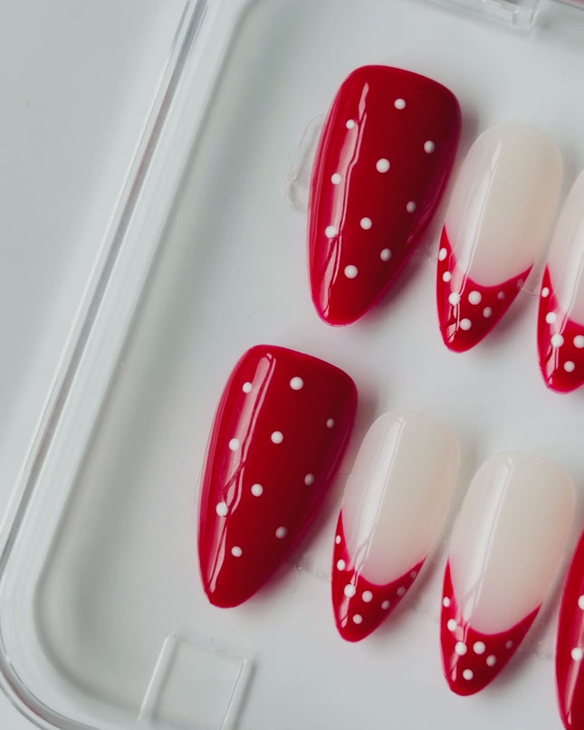 Strawberry Tip Press On Nails